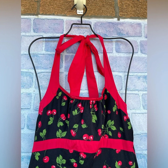 Pinup Couture Cherry Halter Dress size large - Picture 4 of 16